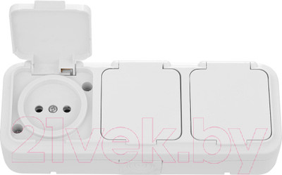 Розетка Bylectrica Пралеска аква РА16-0131 (белый)