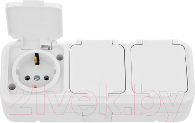 Розетка Bylectrica Пралеска аква РА16-0132 (белый)