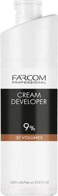 Крем для окисления краски Farcom Professional Cream Developer 9% 30 Vol (1л)