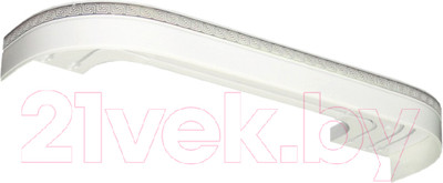 Карниз для штор LEGRAND Галант Neo Греция 2.4 2П / 48070205 (белый глянец/хром)