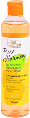Тоник для лица Family Cosmetics Pure Harmony Матирующий против жирного блеска и несовершенств  (300мл)