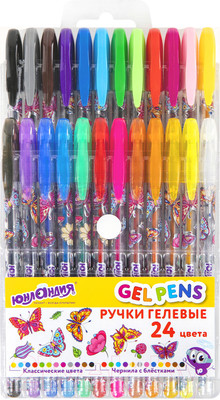 Набор гелевых ручек Юнландия 143821 (24цв)