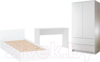 Комплект мебели для спальни ДСВ Мори №1 (белый)