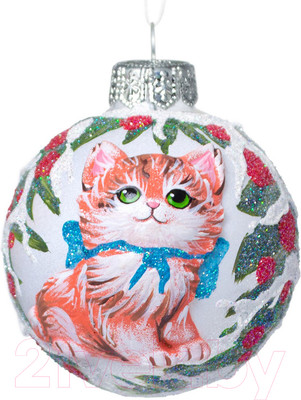 Шар новогодний Грай Котенок ШБ80-6