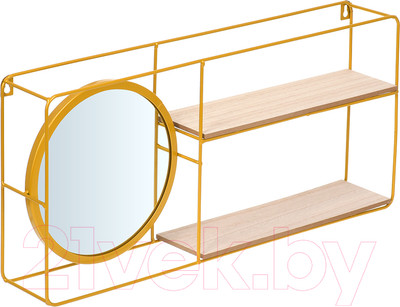 Полка QWERTY Прямоугольник / 73864 (золото)