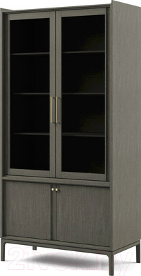 Шкаф с витриной Молодечномебель Брюгге D4 ВМФ-1684 (дуб виндзор)