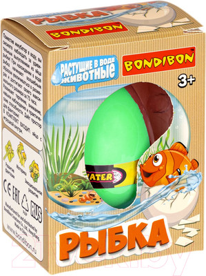 Набор для опытов Bondibon Растущие в воде животные. Вырасти рыбку / ВВ5371-4