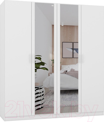 Шкаф Интермебель Марсель-8 / МР 01-08 (белый премиум)