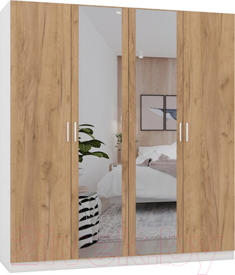 Шкаф Интермебель Марсель-8 / МР 01-08 (дуб крафт золотой)