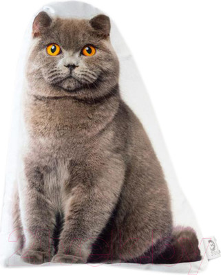 Подушка декоративная Этель Кот / 6030065 (33x40, велюр)