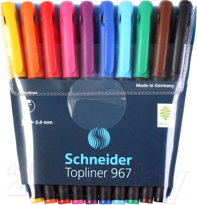 Набор капиллярных ручек Schneider Topliner 967 / 196790 (10цв)