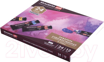 Акварельные краски Brauberg Art Premiere / 191767 (24цв)