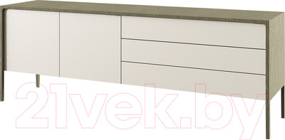 Тумба Молодечномебель Хитроу В3D2 / ВМФ-1660 (серый агат/БА)