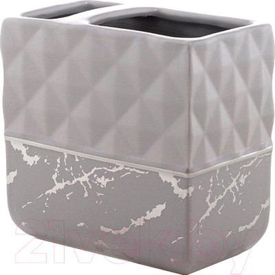 Стакан для зубной щетки и пасты Primanova Nero D-20662 (серый)