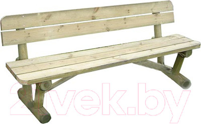 Скамья садовая Массив-Древ L200 2000x600xH810
