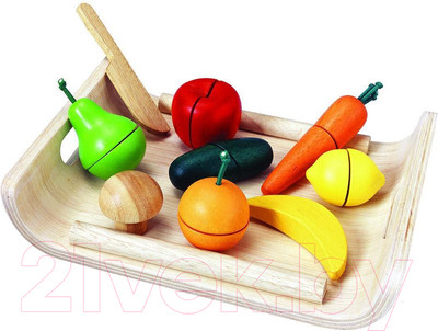Набор игрушечных продуктов Plan Toys Фрукты и овощи / 3416