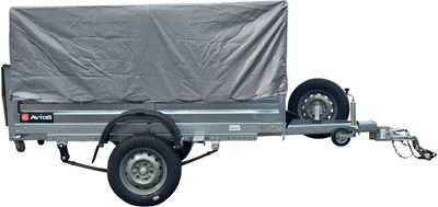 Прицеп для автомобиля Avtos A25P1B (2500x1500x300, R13, ресс. 3302(ГАЗ-2лист), тент 800мм)
