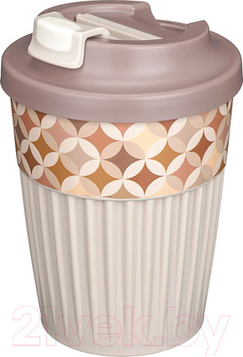 Многоразовый стакан Phibo Геометрия / 43327723452 (светло-бежевый)