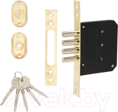 Замок врезной Vettore 189 4MF GP 5кл. (золото)