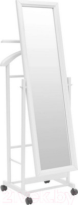 Стойка для одежды Мебелик Костюмная с зеркалом на колесах В 24Н (белый)