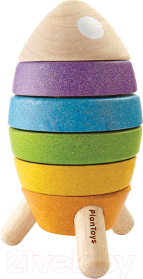 Развивающий игровой набор Plan Toys Пирамидка Ракета 5694
