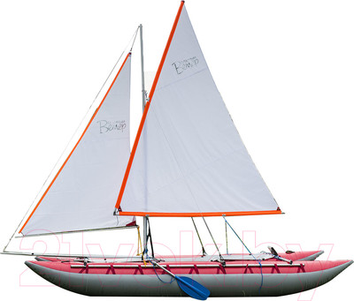 Катамаран Вольный ветер Валдай-4 с парусным вооружением / 19002 (красный)