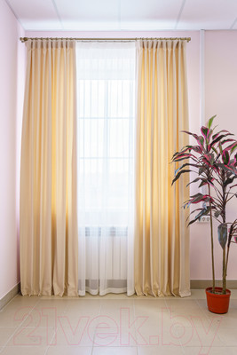 Комплект штор Decoretto Нубук светлый крем НСК-K2 (125x260, кремовый)