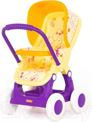 Коляска для куклы Полесье Прогулочная №2 / 48158 (желтый)