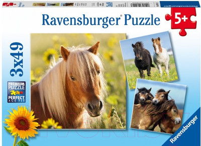 Набор пазлов Ravensburger Пони / R08011 (3x49эл)