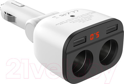 Зарядное устройство автомобильное Hoco Z28 (белый)