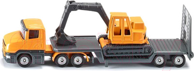 Трейлер игрушечный Siku Грузовик с тралом и экскаватором / 1611