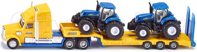 Масштабная модель автомобиля Siku Грузовик с двумя тракторам New Holland / 1805
