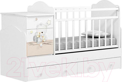 Детская кровать-трансформер INDIGO Amici Universal (белый)