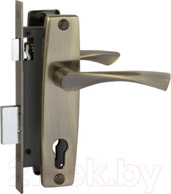 Замок врезной Vettore 1323 AB с ручкой (бронза)