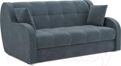 Диван Mebel-Ars Аккордеон Барон (велюр серо-синий HB-178 26)