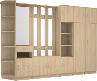 Секция в прихожую МДК СПР4 2020x2800x380 (дуб млечный)