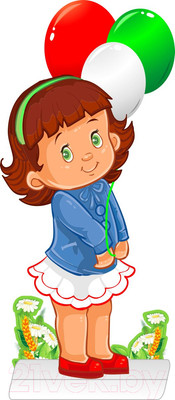 Информационная стойка Stendy Девочка с шариками / 23523