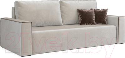 Диван Mebel-Ars Еврокнижка Манхэттен (бархат бежевый/Star Velvet 6 Light Beige)
