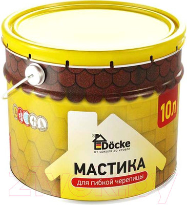 Гидроизоляционная мастика Docke Для гибкой черепицы ZRMD-1099 (10.8кг/10л)