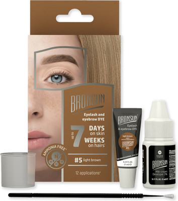 Набор для окрашивания бровей Bronsun Для домашнего окрашивания BR-2008 5 светло-коричневый