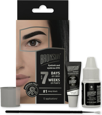 Набор для окрашивания бровей Bronsun Для домашнего окрашивания BR-2004 1 черный