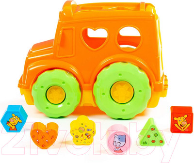 Сортер Полесье Оранжевая корова Автобус / 91703