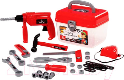 Набор инструментов игрушечный Полесье №28 в чемоданчике / 92427 (27 элементов)