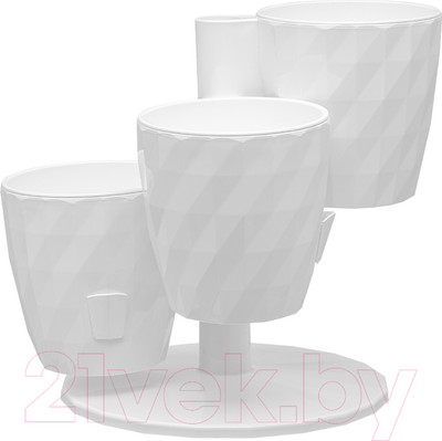 Набор кашпо La Decoro Ruby Каскад / 4534401 (белый, 1л)