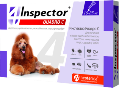 Капли от паразитов INSPECTOR Quadro для собак 10-25кг / I306