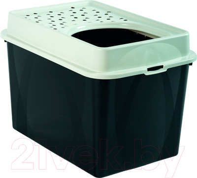 Туалет-домик Rotho Top Entry Eco Berty / 4004608080 (черный)