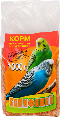 Корм для птиц Бонифаций Красное просо (1кг)