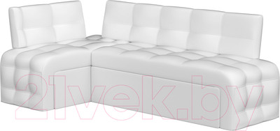 Уголок кухонный мягкий Лига Диванов Люксор 39 левый / 58933 (экокожа, белый)