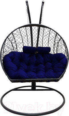Кресло подвесное Craftmebelby Кокон Двойной (графит/синий)