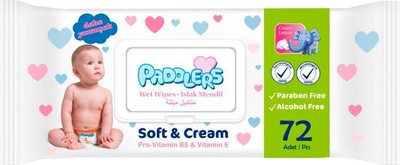 Влажные салфетки детские Paddlers Soft and Cream (72шт)